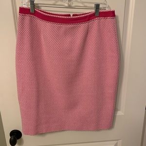 Boden pencil skirt, pink & white tweed